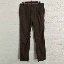 Toad & Co Womens Pants 8 Brown Ripstop Checkpoint Cotton Blend Stretch BR6