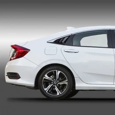 FIT HONDA CIVIC 10TH 4DR/SEDAN BLACK ABS WINDOW LOUVERS SCOOP COVER VENT 2PCS