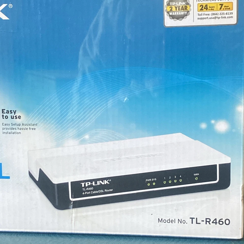 TP-Link TL-R460 4-Port Cable/DSL Router 10/100 Brand New - Image 3 of 4