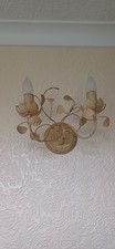 Decorative Mains Wall Light, Screw Bulbs. Approx 30 Cm wide, Base Fitting 14 Cm