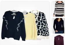 Designers Women Sweaters Winter / Fall  Clothes Lot Of 10 Pcs Name Brands Size L