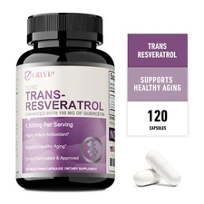 Trans-Resveratrol 1500mg - Anti-Aging, Antioxidants, Brain Support, Radiant Skin