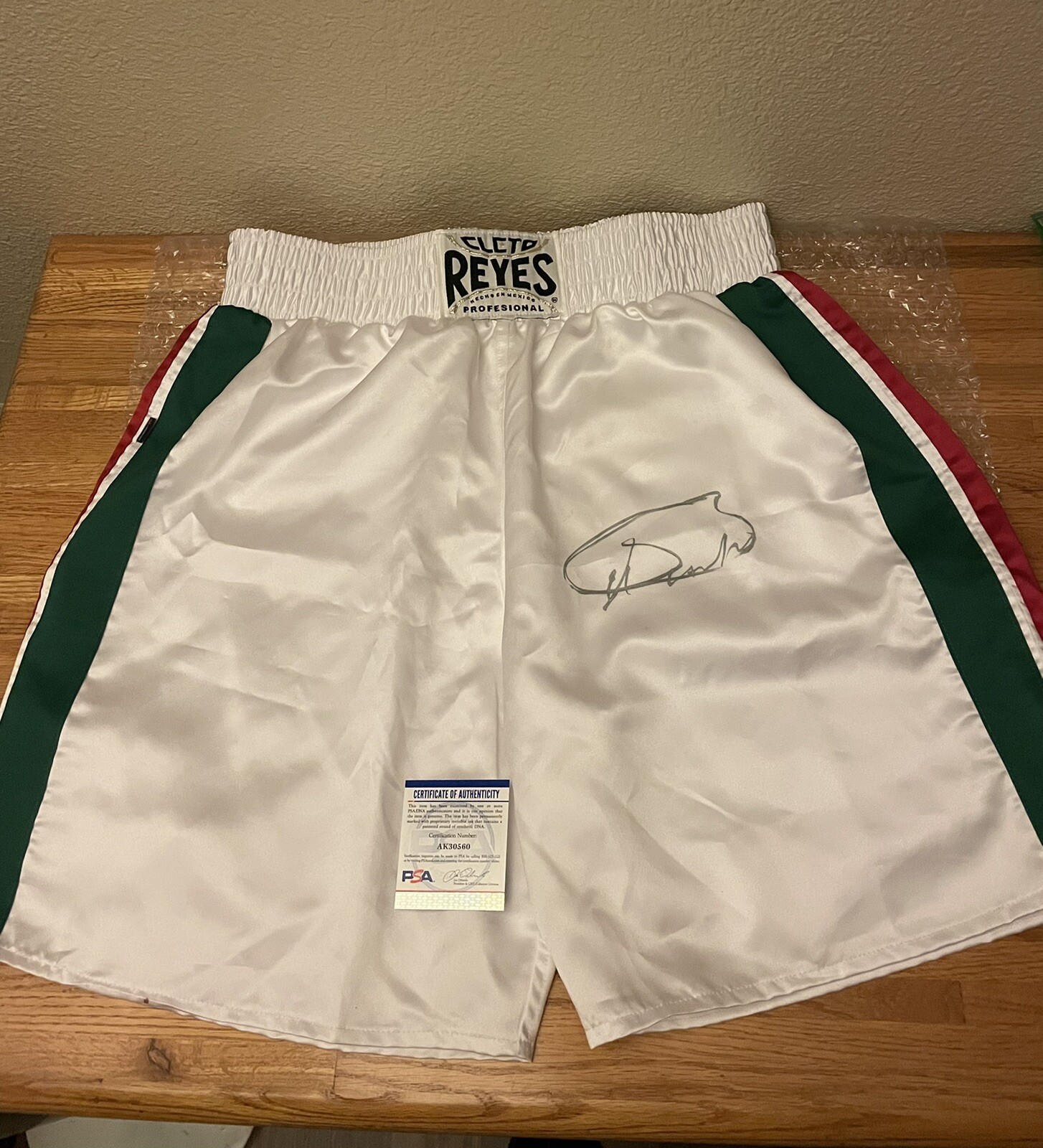 Canelo Alvarez Signed Boxing Trunks WBO World Champion Mexico *PROOF