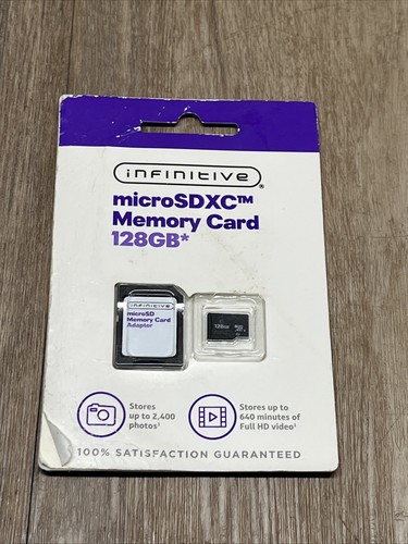 Infinitive 361752 Micro SD Memory Card 128 GB New Sealed - Picture 1 of 2