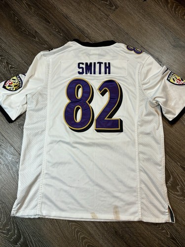 Nike On Field Stitched Jersey Baltimore Ravens Torrey Smith #82 Mens XL White