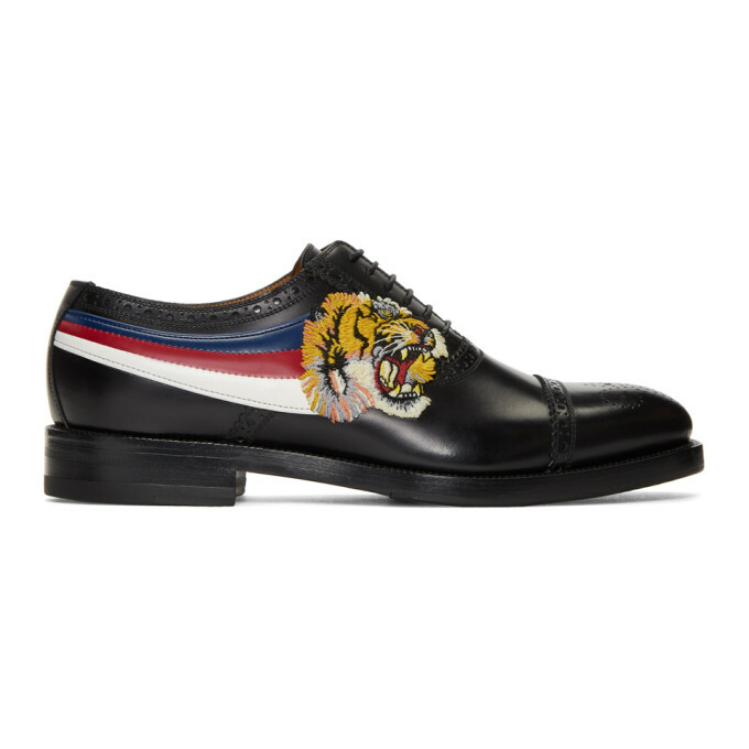 100% AUTHENTIC NEW MEN GUCCI TIGER APPEAL BROGUES OXFORDS UK 9/US 10