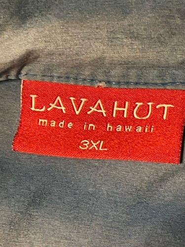Lava Hut Hawaiian shirt mens 3XL short sleeve ocean dolphins made in Hawaii blue - Picture 3 of 13