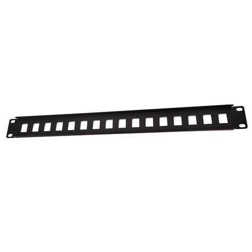 16-Port Keystone Jack Blank Patch Panel Plate Cat5e Cat6 RJ45 19" Rack Mount 1U - Picture 2 of 2