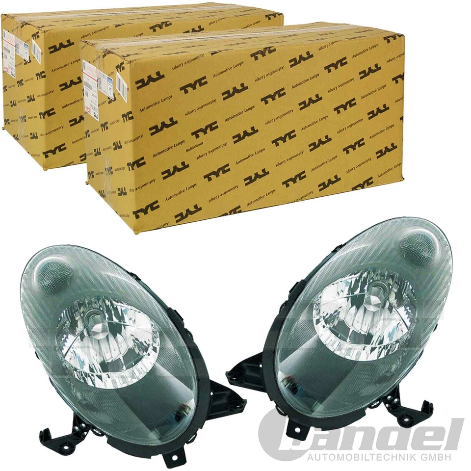 2x FARO TYC H4 IZQUIERDO+DERECHO NISSAN MICRA III K12 HASTA AÑO 10.2007