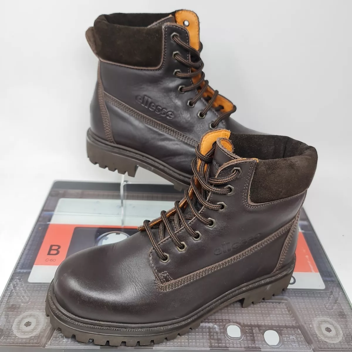 Ellesse Leather Boots Mens UK 7.5 EU 41 shoes Walking Hiking
