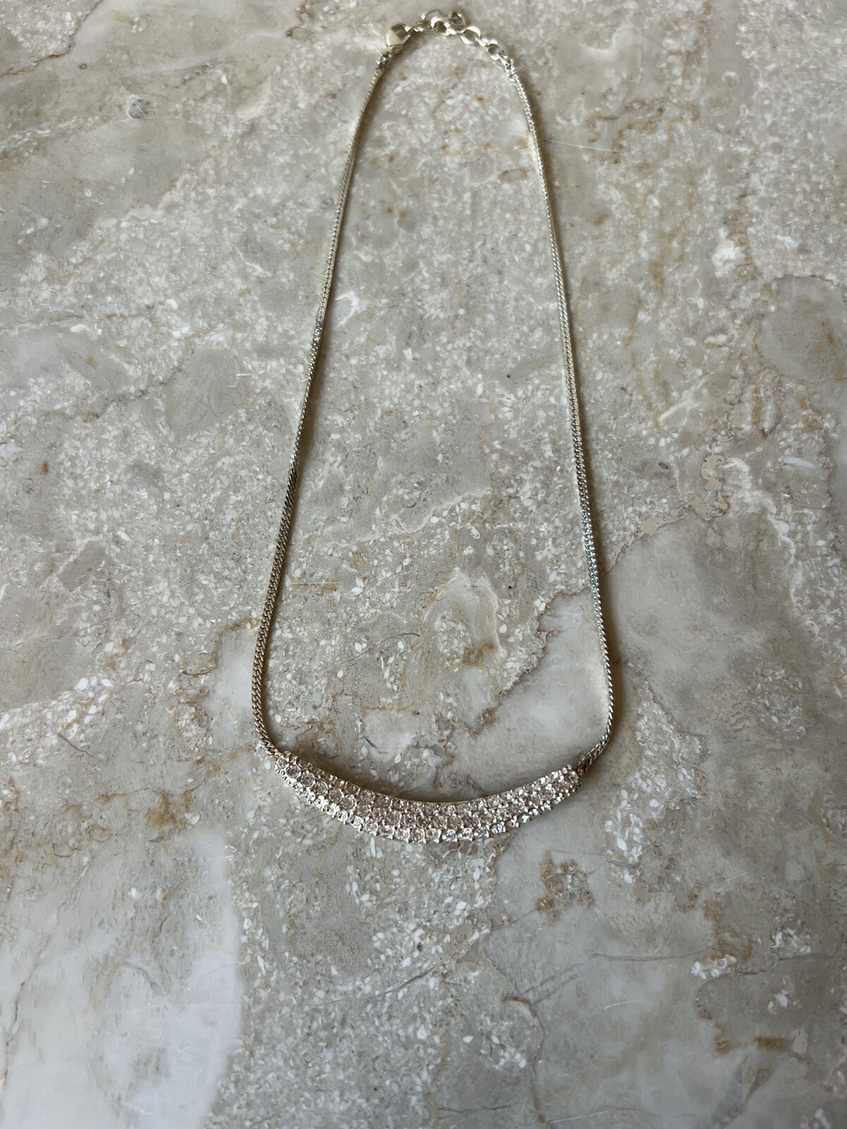 Crystal Studded Statement Necklace - image 1