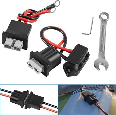 8 Gauge Battery Quick Connect/Disconnect Connectors Terminals for Trolling Motor