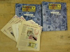 2 BINDERS OF 'MONEY OF THE WORLD' + INSERTS ** FREE UK POST ** BINDERS & INSERTS
