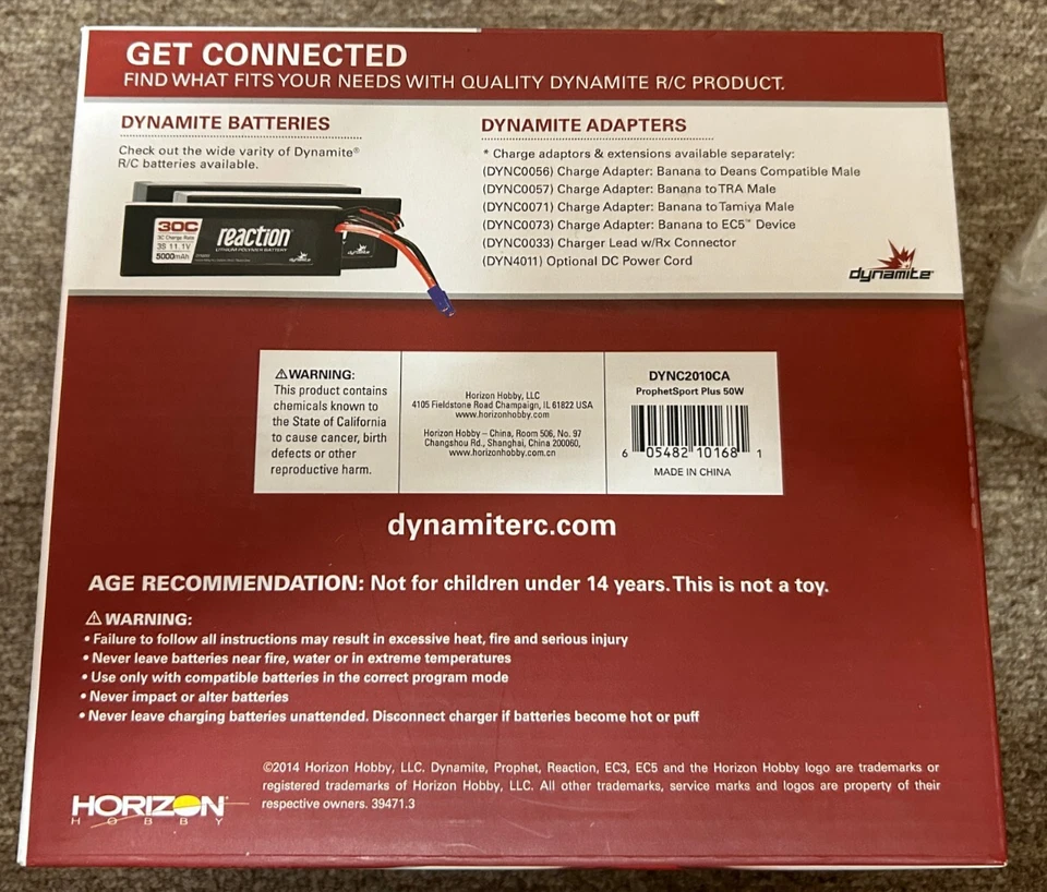 HORIZON HOBBY DYNC2010CA PROPHET SPORT PLUS BATTERY CHARGER NEW NEVER USED - Image 2 of 2