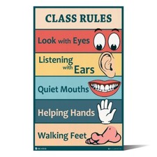Classroom Rules sign chart kindergarten