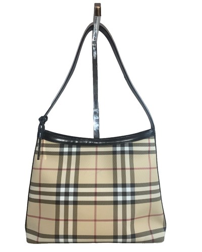 Burberry House Check Trimmed Leather #272300B55B Burberry Leather-Trimmed House Check Shoulder Bag | eBay main image 3