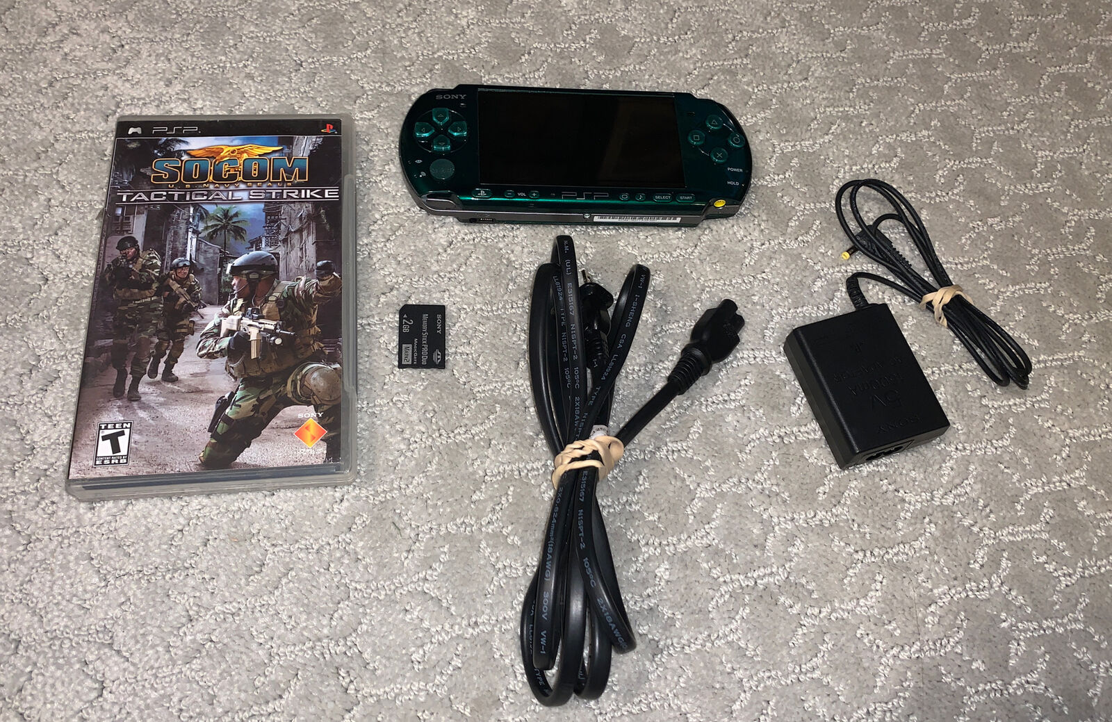 Green Metal Gear Solid Peace Walker Sony PSP 3000 System Console