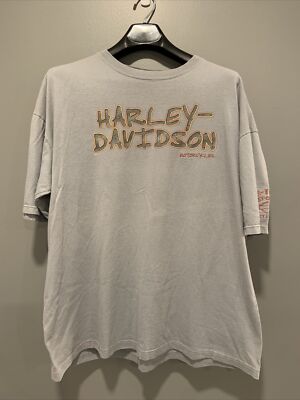 2001 Harley Davidson  Chi-Town Tinley Park XL Mens Short Sleeve Gray T-Shirt