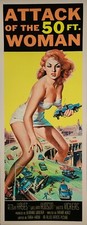 "Attack Of The 50 Foot Woman"  1958 Insert 14" X 36" Reproduction Poster