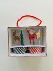 NEW IN BOX Meri Meri Cupcake Liner Topper Set Of 24 Santa Reindeer Tree Star
