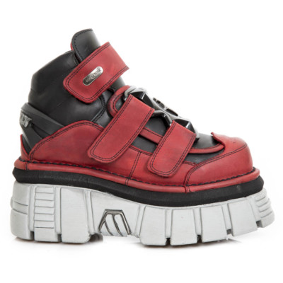 New Rock NR M.285-S39 Red Schwarz Boots - Stiefel, Metallisch, Unisex