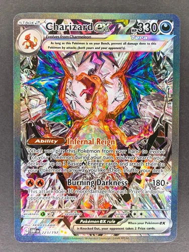 Charizard ex 223/197 Obsidian Flames 2023 English Pokémon Card LP