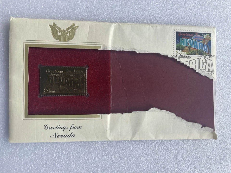 Rare 1996 U.S. Stamp 22K Gold Replica 1st Day Issue! Commemorative for Collector - Image 2 of 4