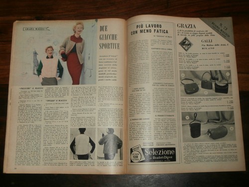 GRAZIA # 630 Vintage Italian FASHION Magazine 1953 ELIZABETH II WINDSOR Gassman - Imagen 11 de 12