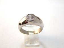 Vintage Sterling Silver  Cz Engagement Ring Sz 9
