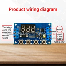 DC 3.3-15V Brush Motor Forward Reverse Controller Auto Cycle Timing Delay Module