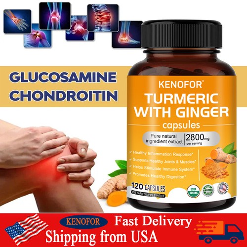 Glucosamine Chondroïtine Curcuma MSM 2800mg - Complément Articulaire Triple Force Kenofor