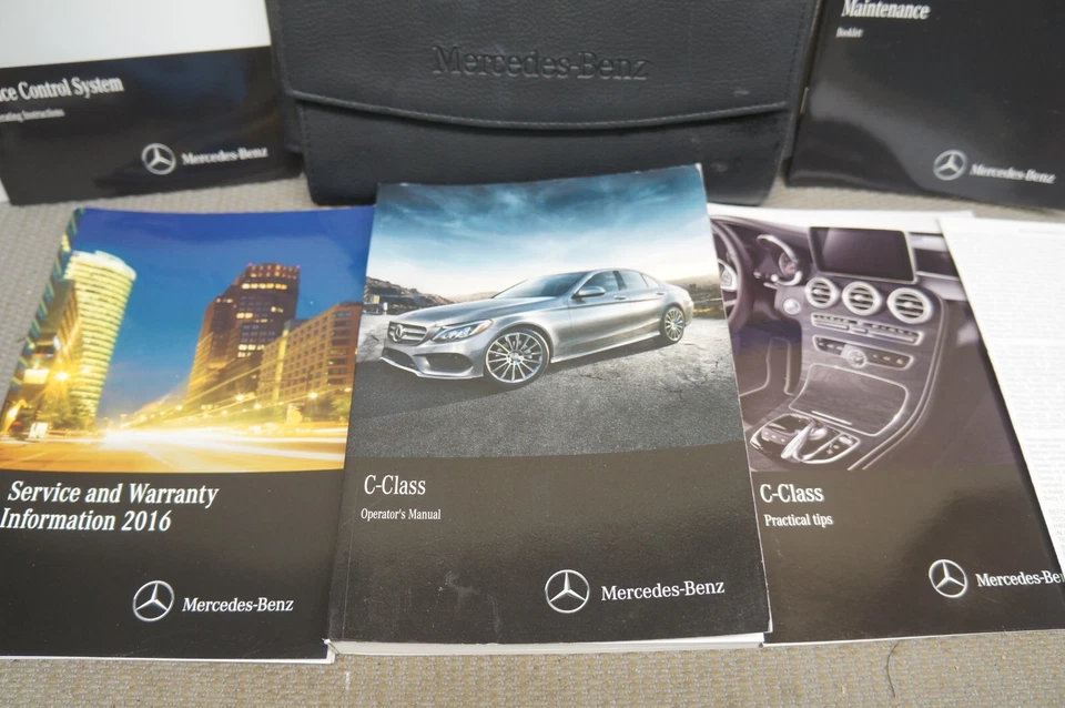 Mercedes-Benz C200 C250 C300 2016 clase C manual del propietario con estuche envío gratuito Foto 2 de 3
