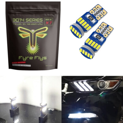 Super Bright White 15-SMD T10 LED Bulbs For Car Parking Lights 168 194 2825 W5W