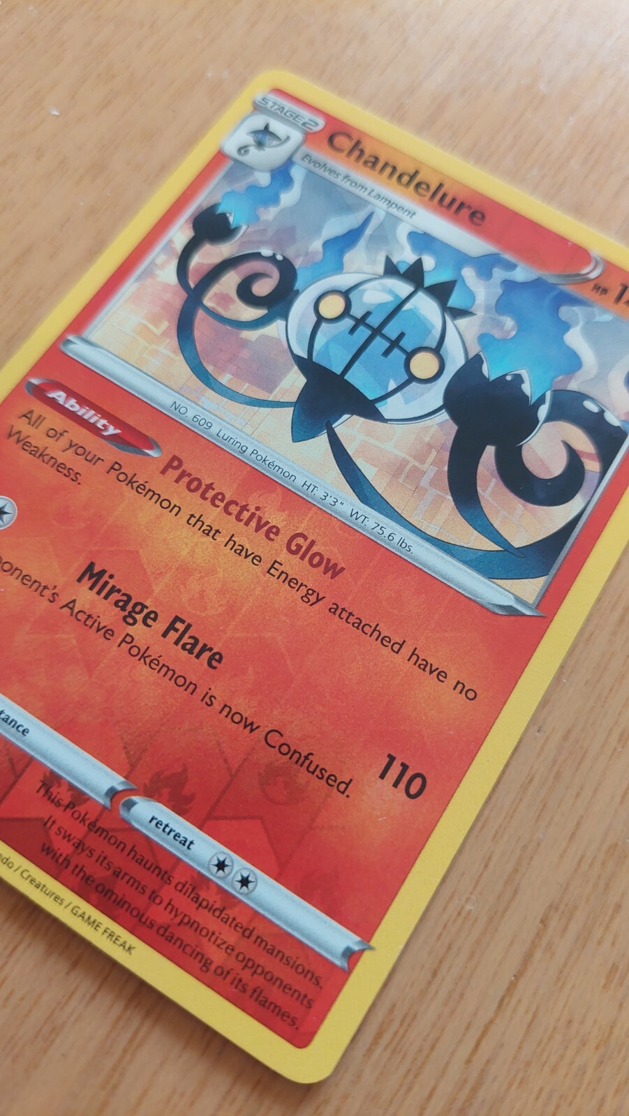 Chandelure 33/192 Reverse-Holographic Pokemon card