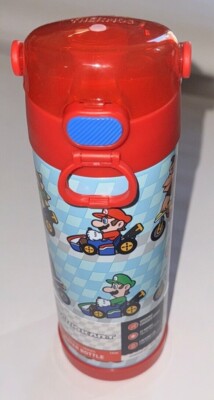 THERMOS FUNTAINER 16oz Stainless Steel Vacuum Insulated Water Bottle Mario Kart