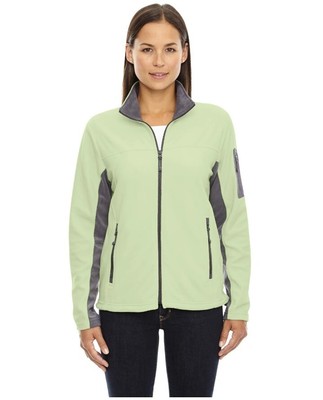 North End Women's XL Full Zip Micro Fleece Jacket Lime Green/Gray 78048 NWT