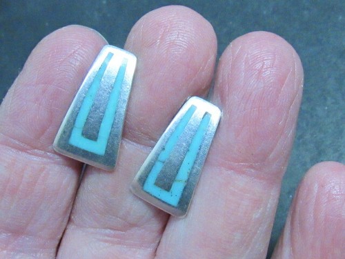 Taxco sterling earrings turquoise