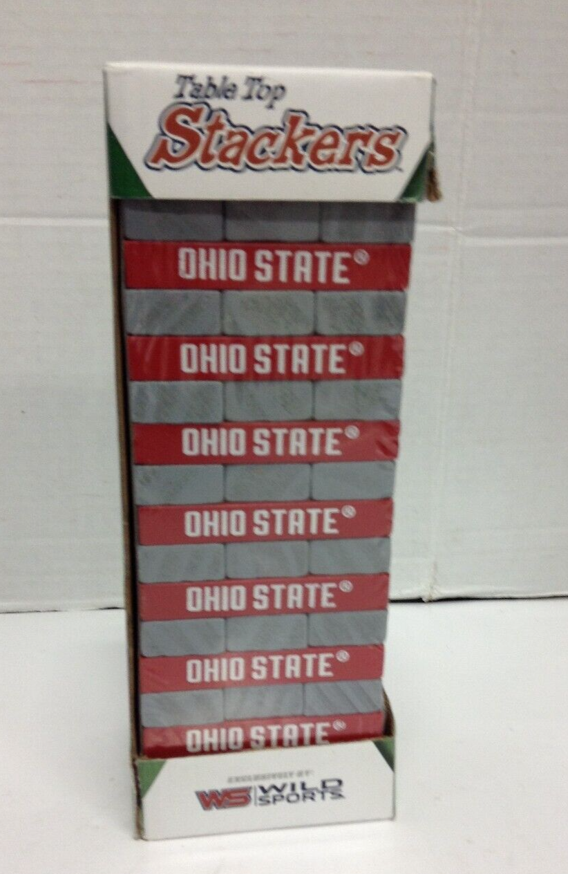 Wild Sports NCAA College Ohio State Buckeyes Table Top Stackers Game