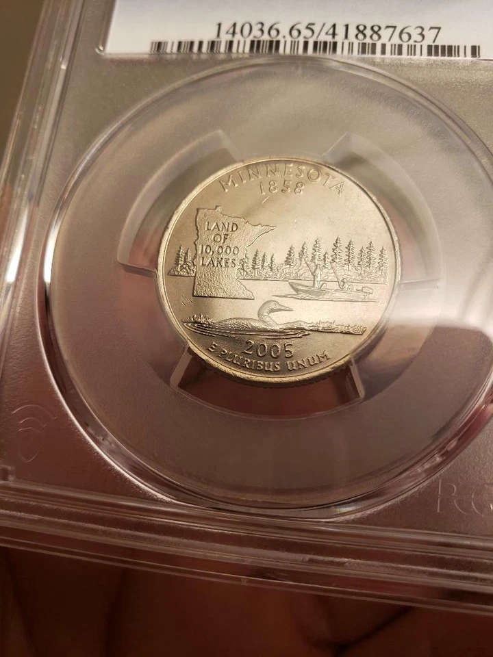 mint errors 2005 P MINNESOTA one extra stick and one fish caught NO GLASS NEEDED - Image 3 of 3