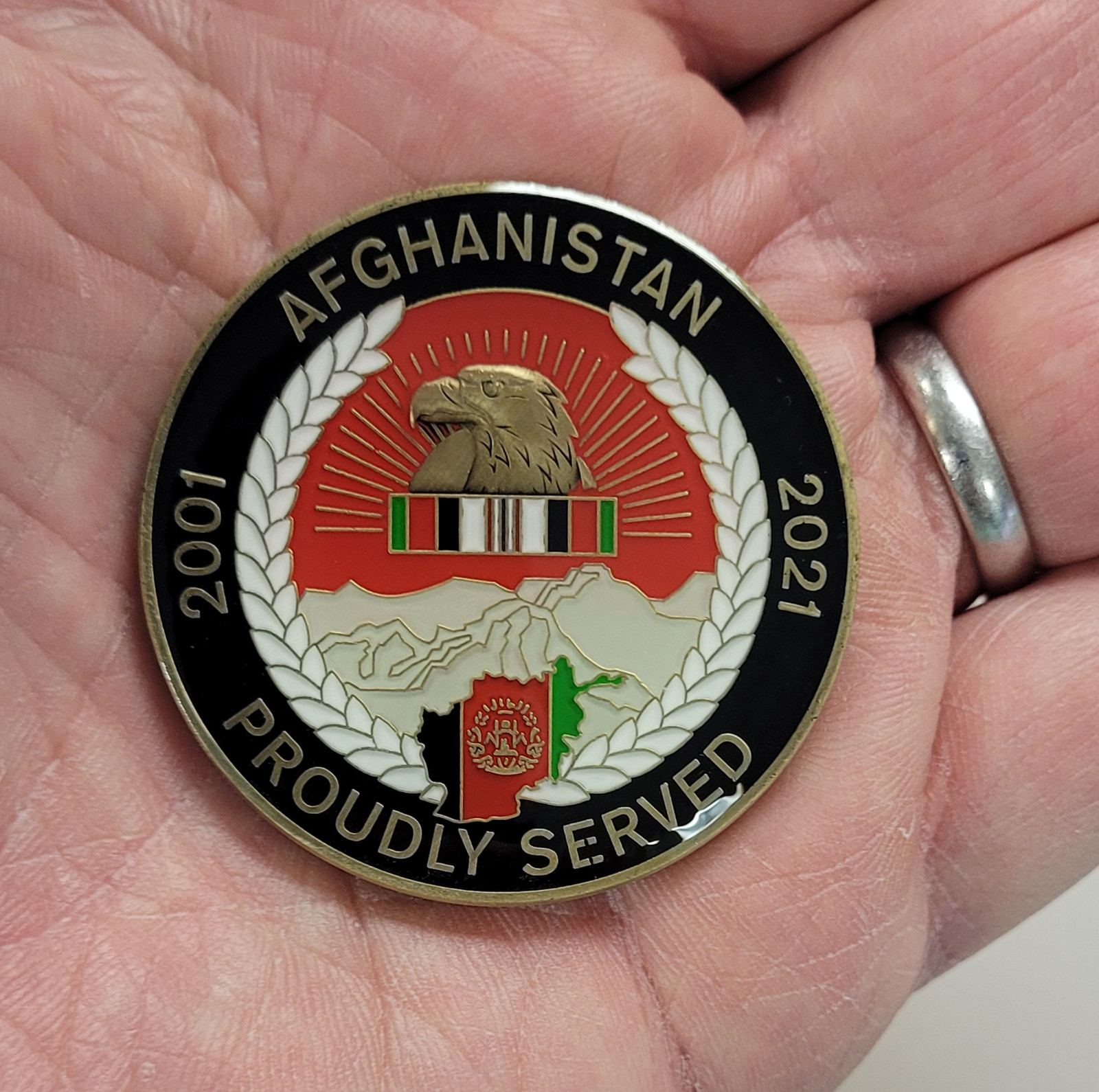 Camp Kaia Afghanistan Service Challenge Coin - Traduzca