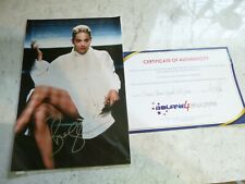 SHARON STONE SIGNED 12" X 8" PHOTO WITH CERTIFICATE VGC