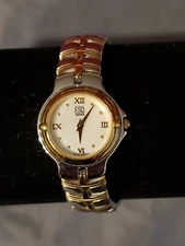 ESQ Swiss Made Womans Watch With Mother Of Pearl Dial 2 Tone Bracelet Water...