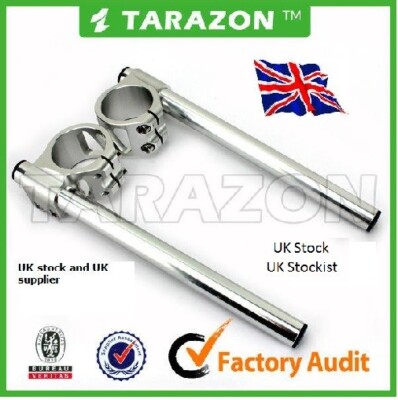 Tarazon Top Qualität Clip On Lenker 33mm silber