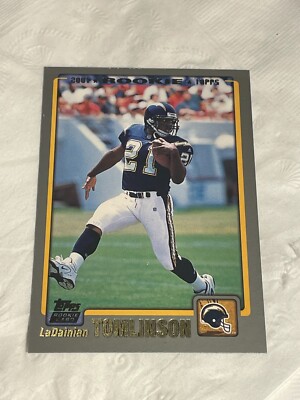 2001 Topps Collection LADANIAN TOMLINSON Rookie RC Card San Diego Chargers #350