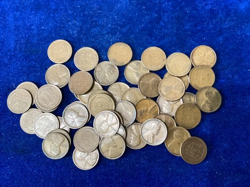 1918-D Lincoln Wheat Cent Roll of 50 Coins Good to Fine+ Range    E1559