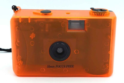 35 Free Focus Camera Orange / Lomo Schnappschuß Kamera 35mm analog / Sammler