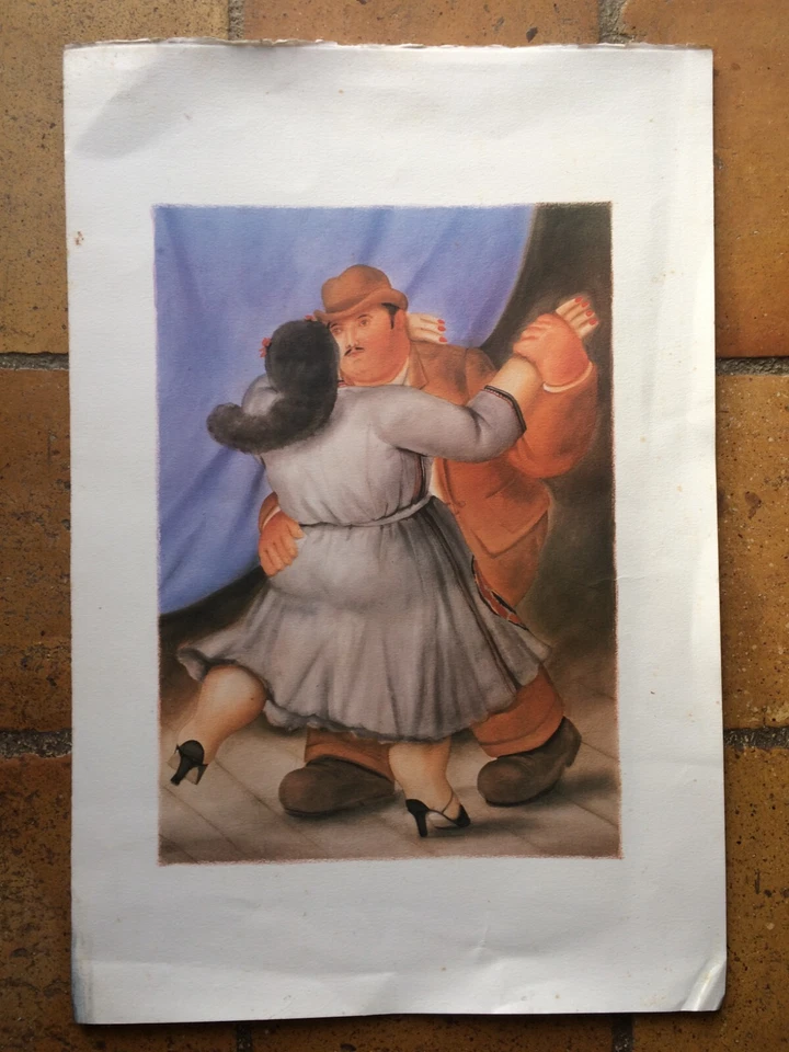 Fernando BOTERO  "les danseurs" RARE  offset  LITHOGRAPHIE COULEURS  Tirage 1985 - Photo 2/4