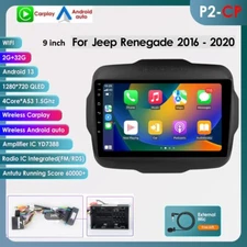 For Jeep Renegade 2016-2020 Car Stereo Radio 9" Android 14 GPS BT Apple Carplay