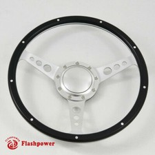 15 Black Forest Wood Steering Wheel 9 Bolt With Horn Button Custom Hot Rod