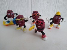 CALIFORNIA RAISINS Applause PVC Figures1988 Lot Set of 5 Vtg Boom Box Surfboard